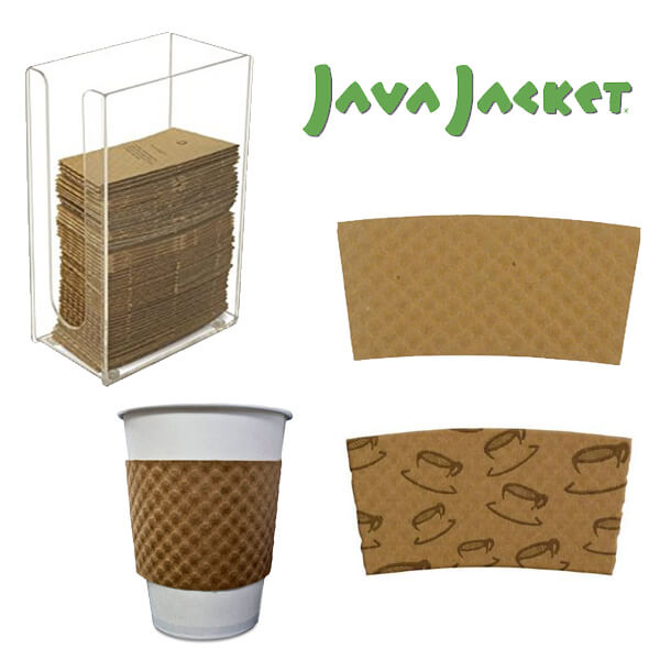 Coffee Cup Sleeve Java Jacket 1000 cs Recycled White 