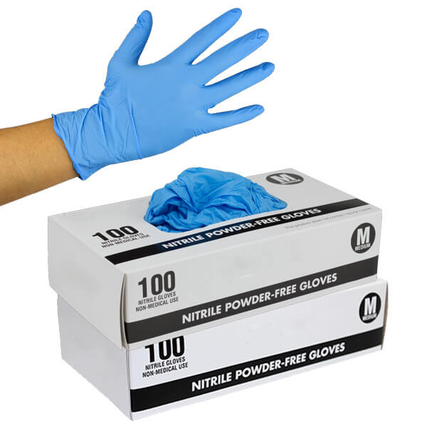 DuraSkin 6 mil Black Disposable Powder Free Nitrile Gloves - 100 each -  SafetyCompany.com