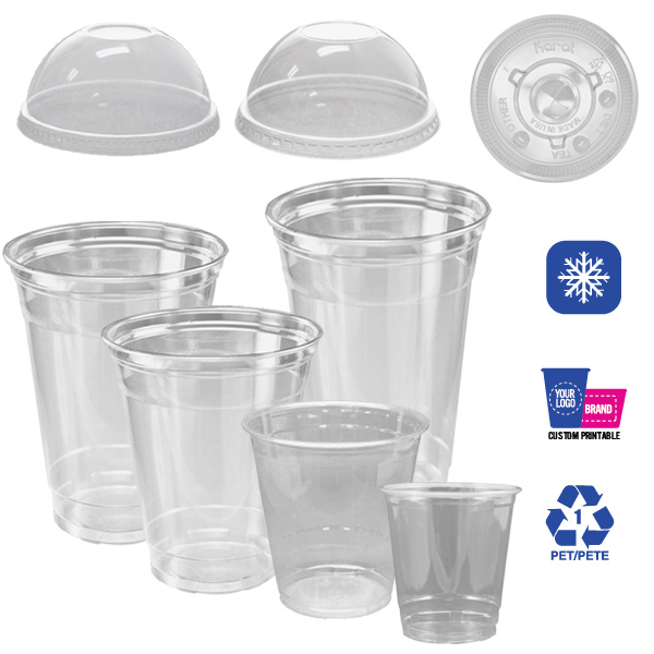 Custom Clear Plastic Cup - 20 Oz PET Plastic Cup for Cold