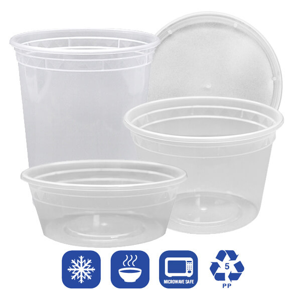 8oz Injection Molded Deli Containers with Lids